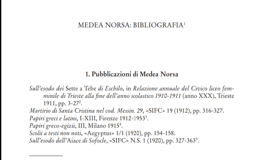 Medea Norsa: Bibliografia (2015)